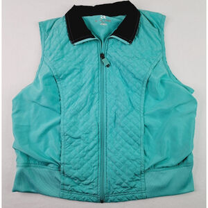 Ac-tiv-ology Puffer Vest Full Zip Robbins Egg/Teal Size PXL